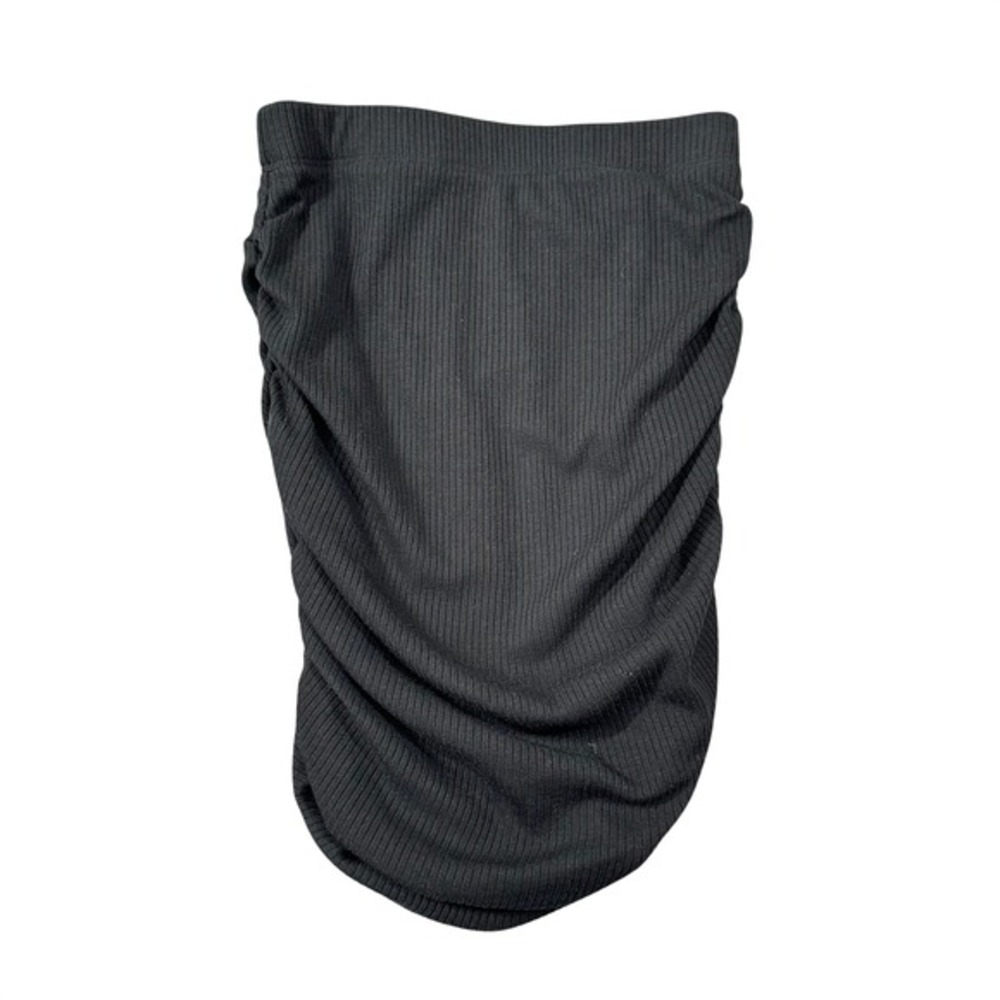 Sundry for Evereve Black Ribbed Ruched Side Mini Skirt Size 0 Club Summer